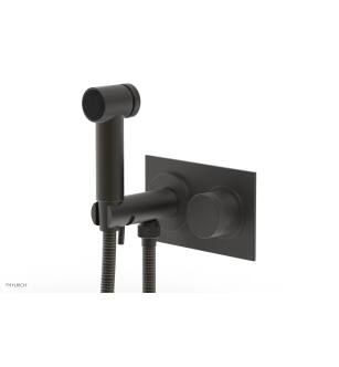 Phylrich 230-65/10B Basic II 3 1/2" Two Hole Wall Mount Bidet Spray Faucet with Knurled Handle in Distressed Bronze/Oil Rubbed Bronze