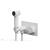 Phylrich 230-65/050 Basic II 3 1/2" Two Hole Wall Mount Bidet Spray Faucet with Knurled Handle in White