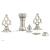 Phylrich 164-60/15B Maison Four Hole Deck Mounted Vertical Spray Bidet Faucet Set in Brushed Nickel