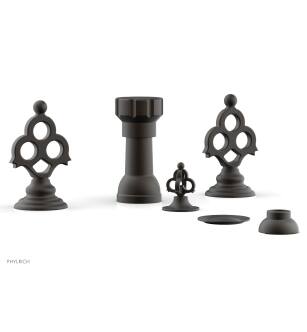 Phylrich 164-60/10B Maison Four Hole Deck Mounted Vertical Spray Bidet Faucet Set in Distressed Bronze/Oil Rubbed Bronze