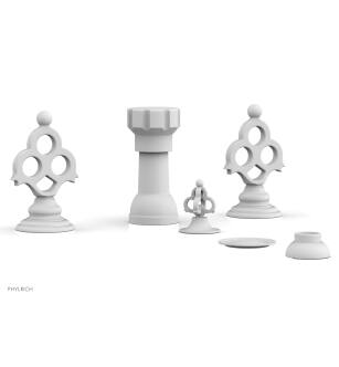 Phylrich 164-60/050 Maison Four Hole Deck Mounted Vertical Spray Bidet Faucet Set in White