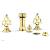 Phylrich 164-60/024 Maison Four Hole Deck Mounted Vertical Spray Bidet Faucet Set in Satin Gold