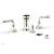 Phylrich 208-60/015 Coined Four Hole Deck Mounted Vertical Spray Bidet Faucet Set in Satin Nickel