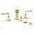 Phylrich 208-60/24B Coined Four Hole Deck Mounted Vertical Spray Bidet Faucet Set in Burnished Gold