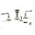 Phylrich 208-60/014 Coined Four Hole Deck Mounted Vertical Spray Bidet Faucet Set in Polished Nickel