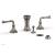 Phylrich 208-60/15A Coined Four Hole Deck Mounted Vertical Spray Bidet Faucet Set in Pewter