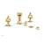 Phylrich 163-60/24B Couronne Four Hole Deck Mounted Vertical Spray Bidet Faucet Set in Burnished Gold