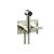 Phylrich 134-65/015 Basic Two Hole Wall Mount Bidet Spray Faucet with Tubular Cross Handle in Satin Nickel