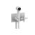 Phylrich 134-65/050 Basic Two Hole Wall Mount Bidet Spray Faucet with Tubular Cross Handle in White