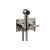 Phylrich 134-65/014 Basic Two Hole Wall Mount Bidet Spray Faucet with Tubular Cross Handle in Polished Nickel