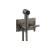 Phylrich 134-65/15A Basic Two Hole Wall Mount Bidet Spray Faucet with Tubular Cross Handle in Pewter