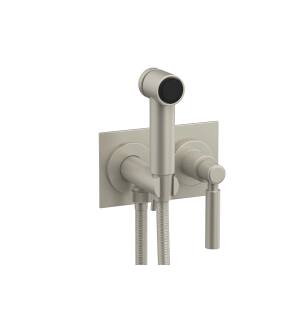 Phylrich 130-65/15B Basic Two Hole Wall Mount Bidet Spray Faucet with Lever Handle in Brushed Nickel