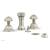 Phylrich K4361/15B Georgian and Barcelona 5 3/8" Four Hole Deck Mounted Vertical Spray Bidet Faucet Set in Brushed Nickel