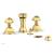 Phylrich K4361/24B Georgian and Barcelona 5 3/8" Four Hole Deck Mounted Vertical Spray Bidet Faucet Set in Burnished Gold