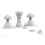 Phylrich K4361/050 Georgian and Barcelona 5 3/8" Four Hole Deck Mounted Vertical Spray Bidet Faucet Set in White
