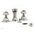 Phylrich K4361/014 Georgian and Barcelona 5 3/8" Four Hole Deck Mounted Vertical Spray Bidet Faucet Set in Polished Nickel