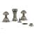 Phylrich K4361/15A Georgian and Barcelona 5 3/8" Four Hole Deck Mounted Vertical Spray Bidet Faucet Set in Pewter