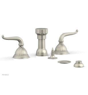 Phylrich K4141/15B Georgian and Barcelona 4 1/2" Four Hole Deck Mounted Vertical Spray Bidet Faucet Set in Brushed Nickel