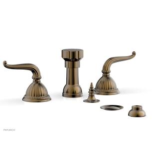 Phylrich K4141/047 Georgian and Barcelona 4 1/2" Four Hole Deck Mounted Vertical Spray Bidet Faucet Set in Brass/Antique Brass