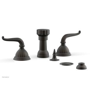 Phylrich K4141/10B Georgian and Barcelona 4 1/2" Four Hole Deck Mounted Vertical Spray Bidet Faucet Set in Distressed Bronze/Oil Rubbed Bronze