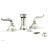 Phylrich K4141/015 Georgian and Barcelona 4 1/2" Four Hole Deck Mounted Vertical Spray Bidet Faucet Set in Satin Nickel