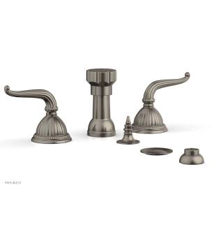 Phylrich K4141/15A Georgian and Barcelona 4 1/2" Four Hole Deck Mounted Vertical Spray Bidet Faucet Set in Pewter