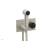 Phylrich 230-67/15B Basic II 3 1/2" Two Hole Wall Mount Bidet Spray Faucet with Marble Handle in Brushed Nickel