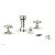 Phylrich 162-60/015 Marvelle Four Hole Deck Mounted Vertical Spray Bidet Faucet Set in Satin Nickel