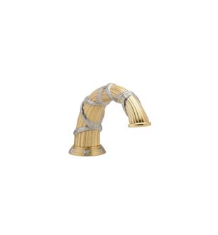 Phylrich K5137/025 Ribbon and Reed 12 3/8" Traditional Deck Mount Tub Spout Onlycloned in Polished Gold
