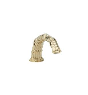 Phylrich K5137/24B Ribbon and Reed 12 3/8" Traditional Deck Mount Tub Spout Onlycloned in Burnished Gold