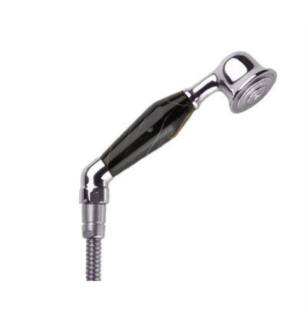 Phylrich K6540 Carrara 6 3/4" Single-Function Black Marble Handshower with 59" Hose