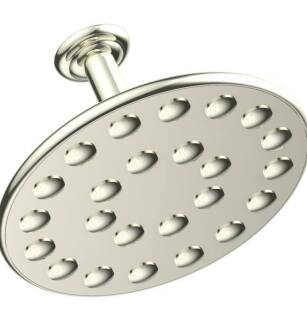 Phylrich K835 10" 24 Jet Ceiling Mount Single-Function Round Showerhead with Shower Arm