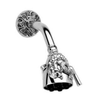 Phylrich K801 Dolphin 2 5/8" Wall Mount Single-Function Round Showerhead with 8" Shower Arm