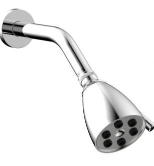 Phylrich D830 Basic 2 1/2" Wall Mount Single-Function Round Showerhead with 8" Shower Arm
