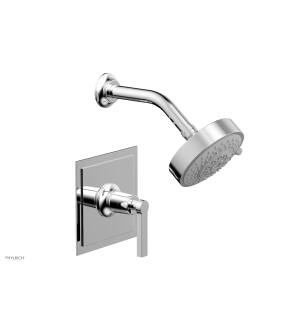 Phylrich 501-22/026 Hex Modern Lever Handle Pressure Balance Shower Set in Chrome