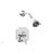 Phylrich 4-163/026 Henri Marble Handle Pressure Balance Shower and Diverter Set in Chrome