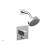 Phylrich 4-148/026 Stria Cube Handle Pressure Balance Shower and Diverter Set in Chrome