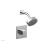 Phylrich 291-24/026 Stria Cube Handle Pressure Balance Shower Set in Chrome