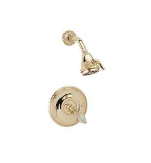 Phylrich PB3183 Swan Cut Crystal Pressure Balance Shower Set