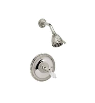 Phylrich PB3180 Louis XIV Cut Crystal Lever Handle Pressure Balance Shower Set