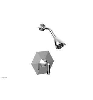 Phylrich PB3170/026 Lee Verre & La Crosse Lever Handle Pressure Balance Shower Set in Chrome