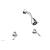 Phylrich D3100/026 Revere & Savannah Two Straight Handle Shower Set in Chrome