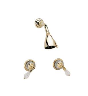 Phylrich K3181 Regent Cut Crystal Two Handle Shower Set
