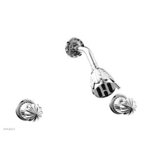 Phylrich K3361/026 Georgian & Barcelona Two Round Handle Shower Set in Chrome