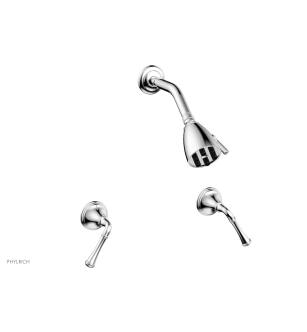 Phylrich D3205/026 3Ring Two Straight Handle Shower Set in Chrome