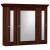 Strasser 01-843 Simplicity 30" X 27" Framed 3 Door Medicine Cabinet in Dark Alder