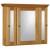 Strasser 01-841 Simplicity 30" X 27" Framed 3 Door Medicine Cabinet in Natural Alder