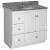 Strasser 01-300 Simplicity 36" Single Free Standing Vanity Cabinet Only - Less Vanity Top in Satin White