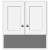 Strasser 01-764 Simplicity 26" Mdf And Plywood Wall Mounted Bathroom Cabinet in Satin White