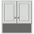 Strasser 01-463 Simplicity 26" Mdf And Plywood Wall Mounted Bathroom Cabinet in Dewy Morning